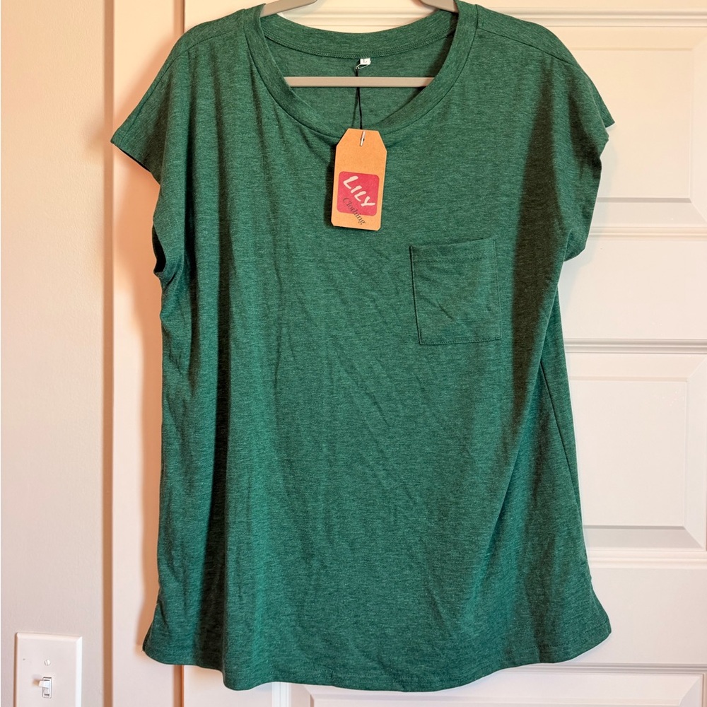 Lily green top, size large.